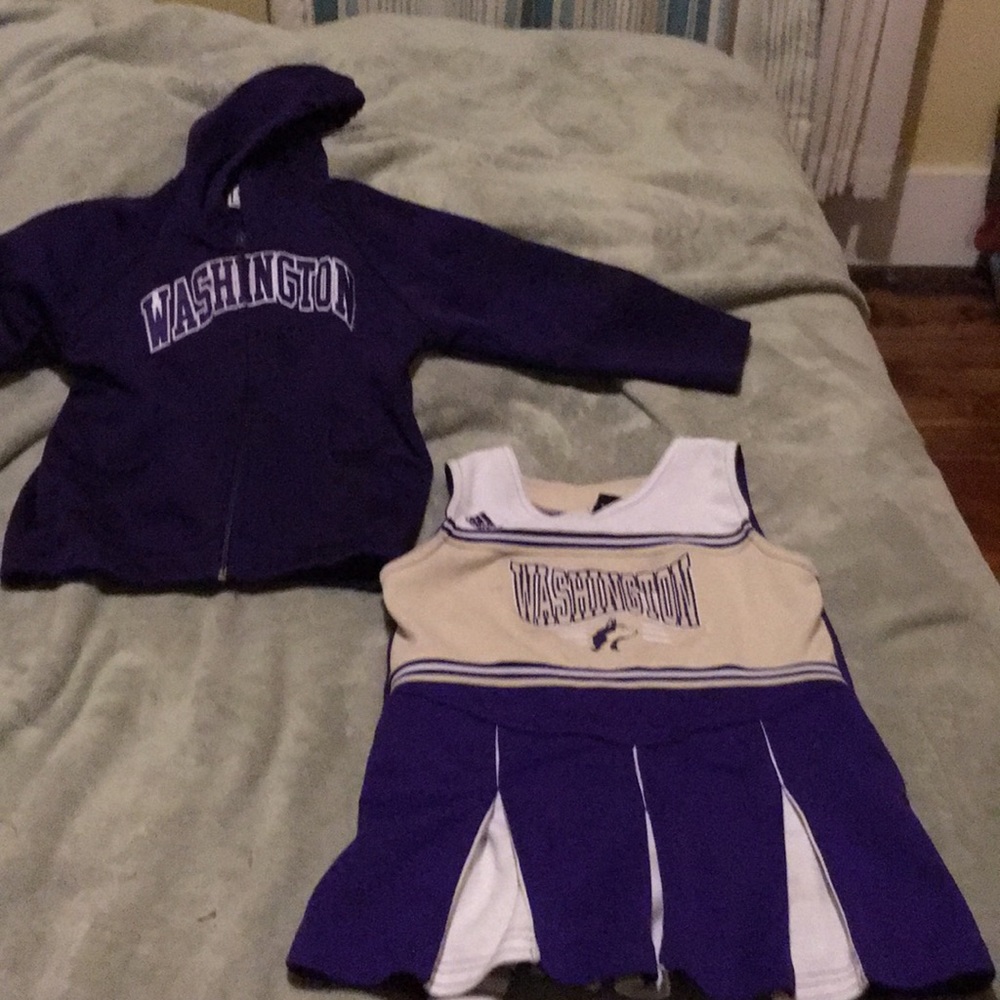 Girls University of Washington cheer outfit (UW)